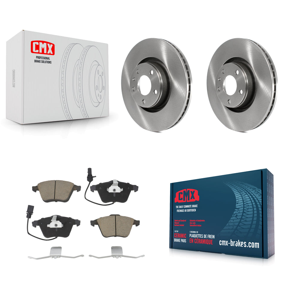 Front Disc Brake Rotors And Ceramic Pads Kit For Audi A6 Quattro With 321mm Diameter Rotor K8C-100392