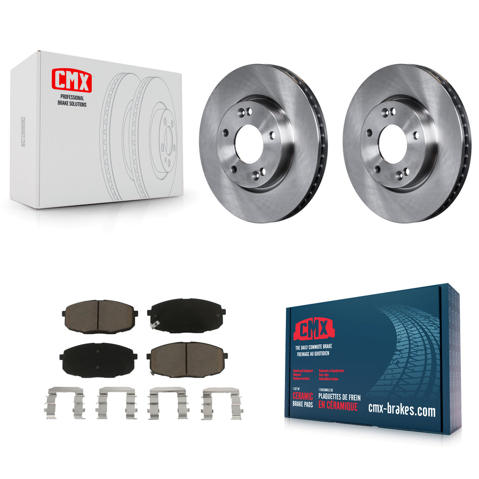 Front Disc Brake Rotors And Ceramic Pads Kit For Kia Forte Koup Forte5 K8C-100397