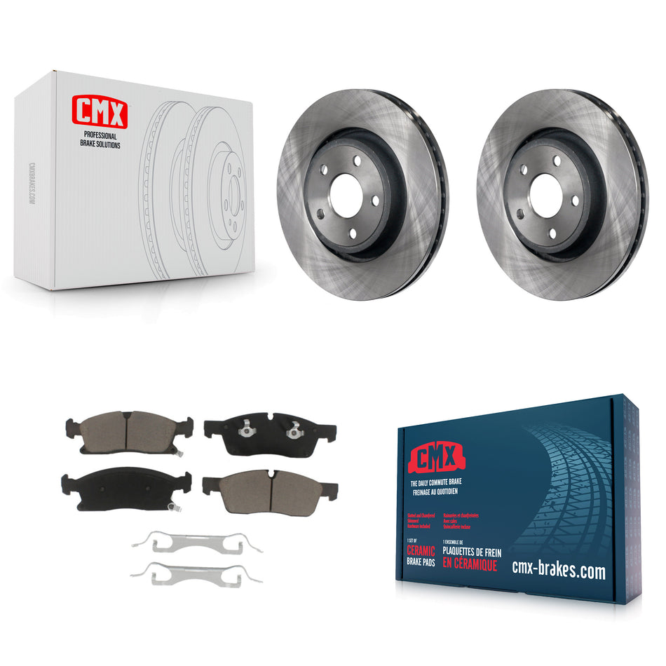 Front Disc Brake Rotors And Ceramic Pads Kit For Jeep Grand Cherokee Dodge Durango WK K8C-100400