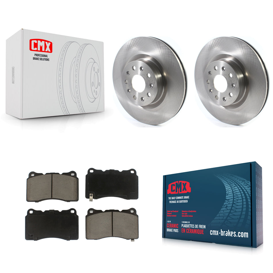 Front Disc Brake Rotors And Ceramic Pads Kit For Cadillac CTS CT6 Chevrolet Camaro K8C-100408