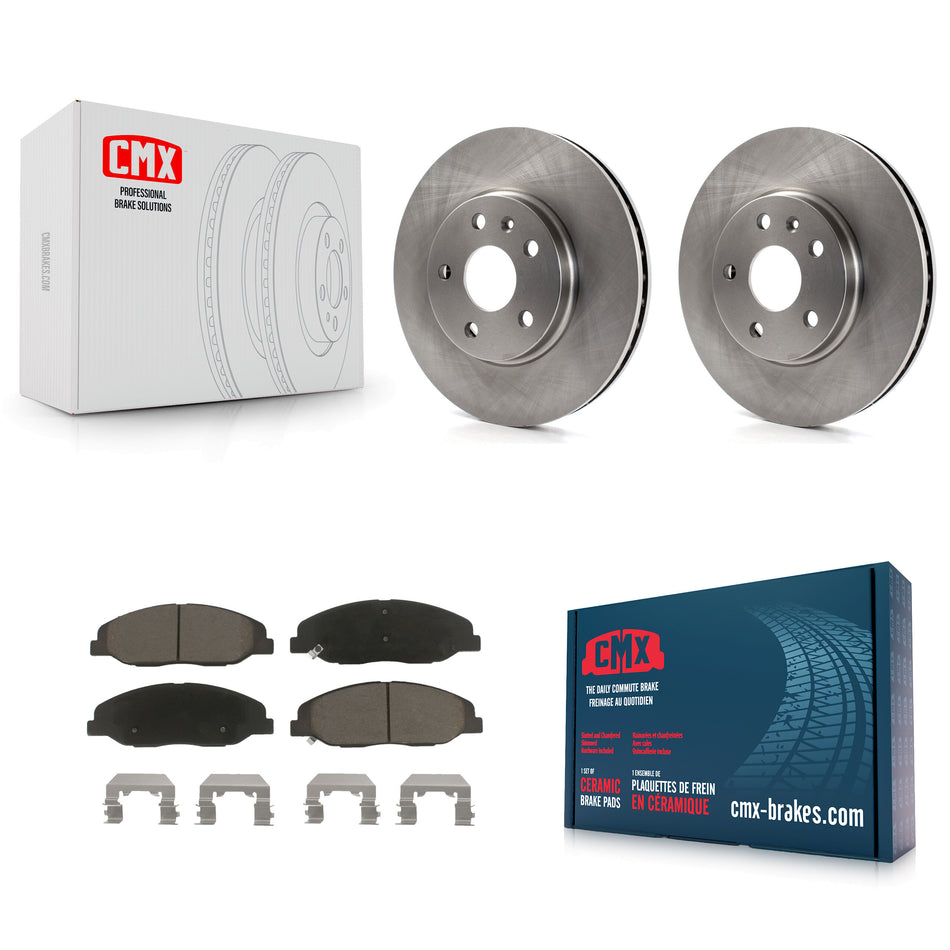 Front Disc Brake Rotors And Ceramic Pads Kit For Cadillac CTS K8C-100411