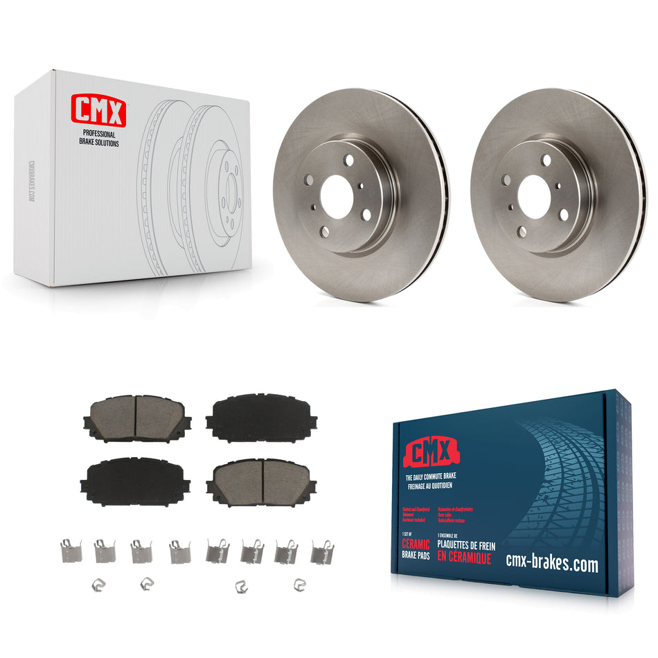 Front Disc Brake Rotors And Ceramic Pads Kit For Toyota Yaris K8C-100426