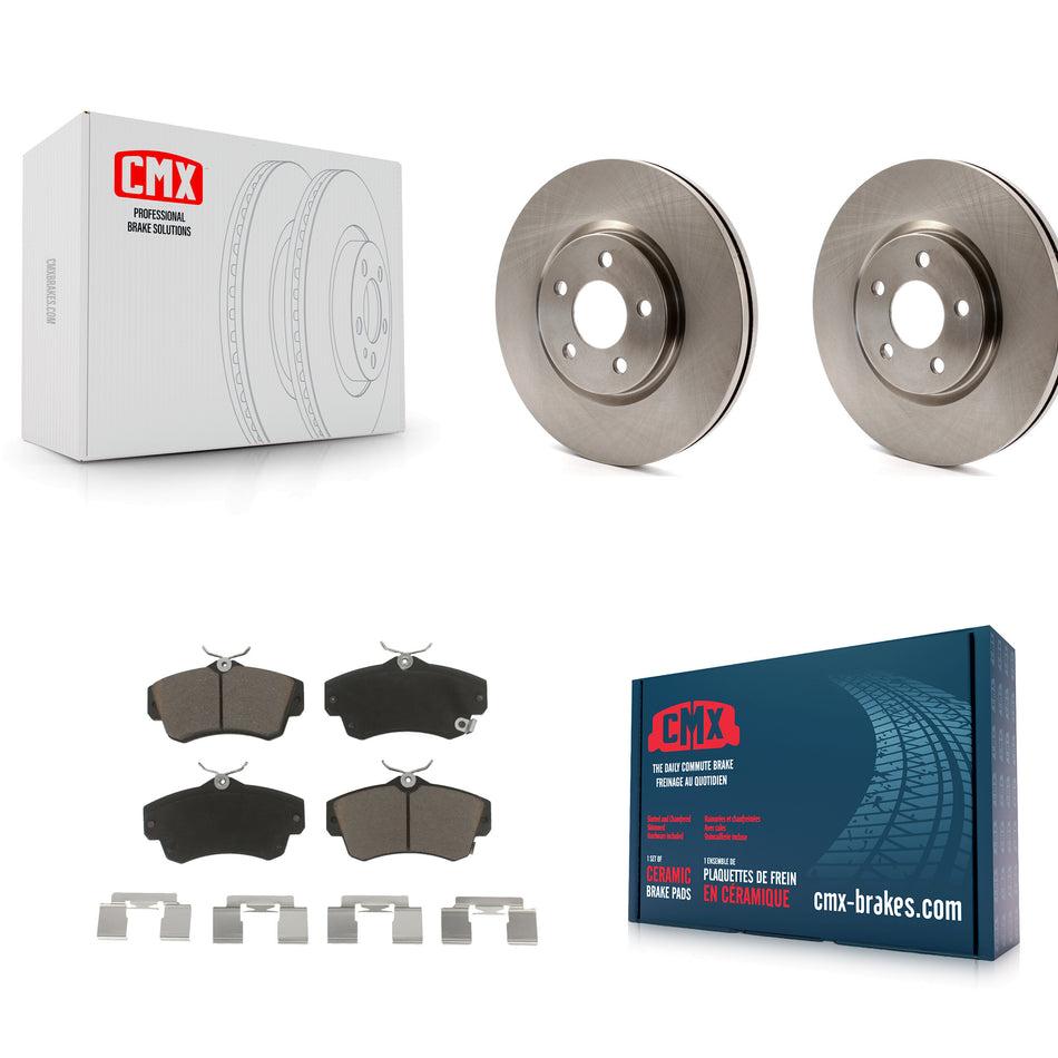 Front Disc Brake Rotors And Ceramic Pads Kit For Chrysler PT Cruiser Dodge Neon K8C-100429