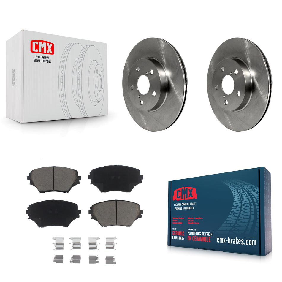 Front Disc Brake Rotors And Ceramic Pads Kit For 2001-2003 Toyota RAV4 BATTERY EV (EV BEV) engine K8C-100433