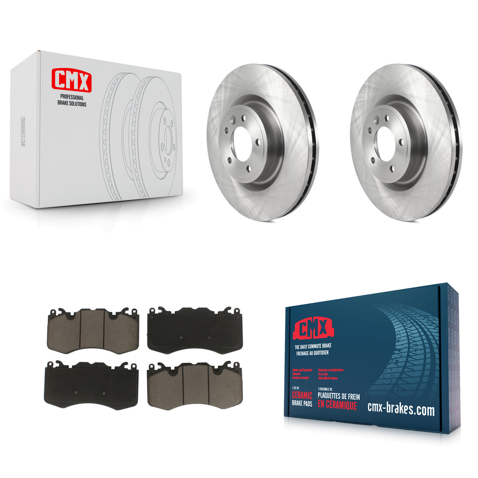 Front Disc Brake Rotors And Ceramic Pads Kit For Land Rover Range Sport With 363mm Diameter Rotor K8C-100436