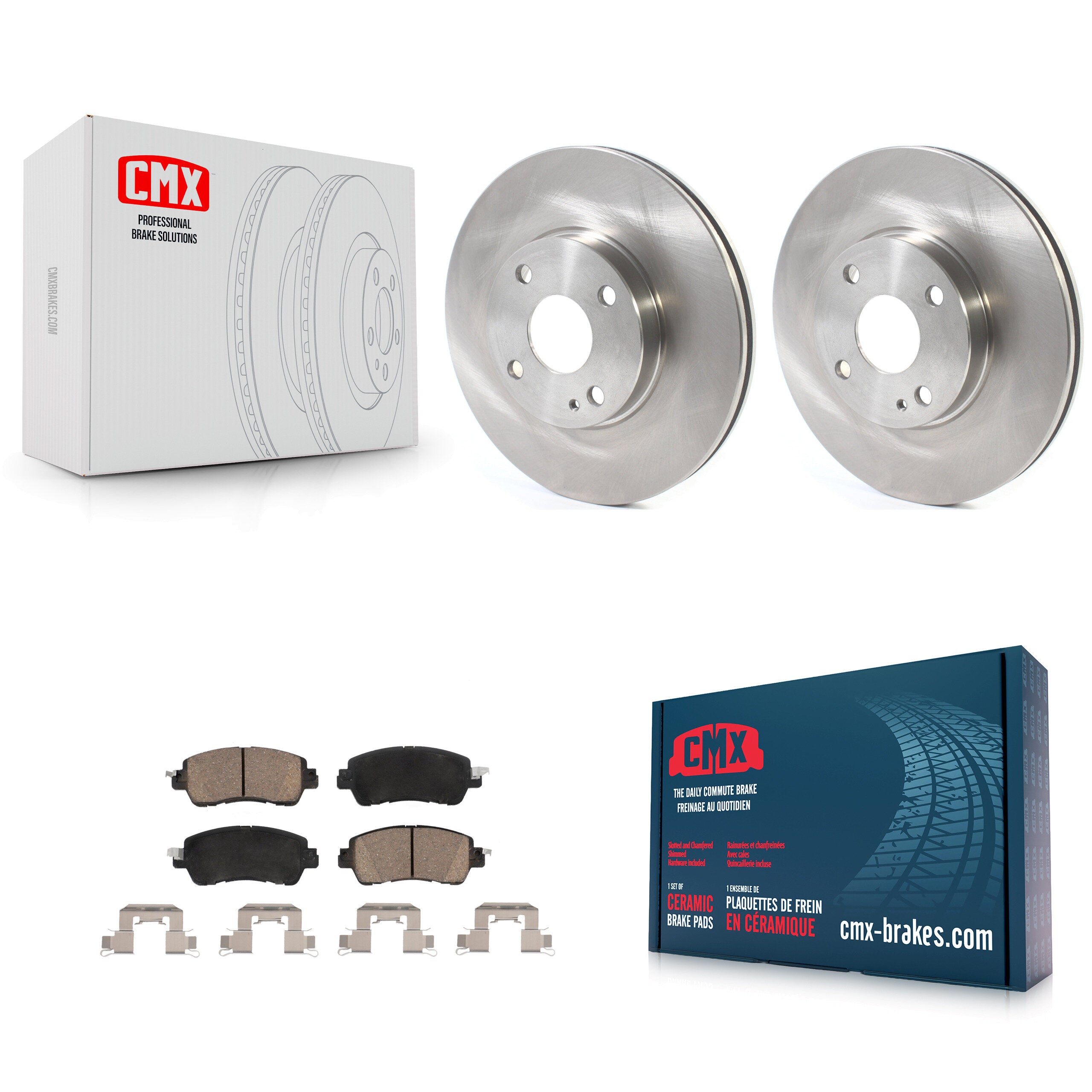 Front Disc Brake Rotors And Ceramic Pads Kit For Toyota Yaris iA Scion K8C-100443
