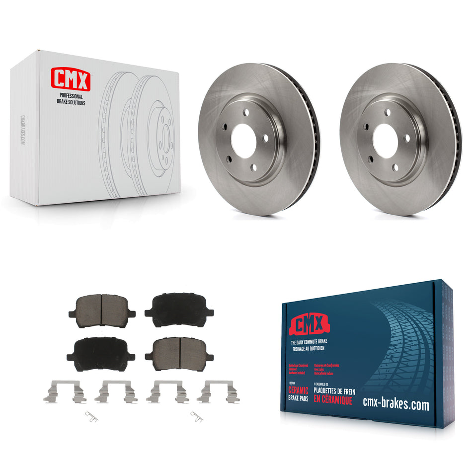 Front Disc Brake Rotors And Ceramic Pads Kit For Chevrolet Malibu Pontiac G6 Cobalt Saturn Aura G5 K8C-100452