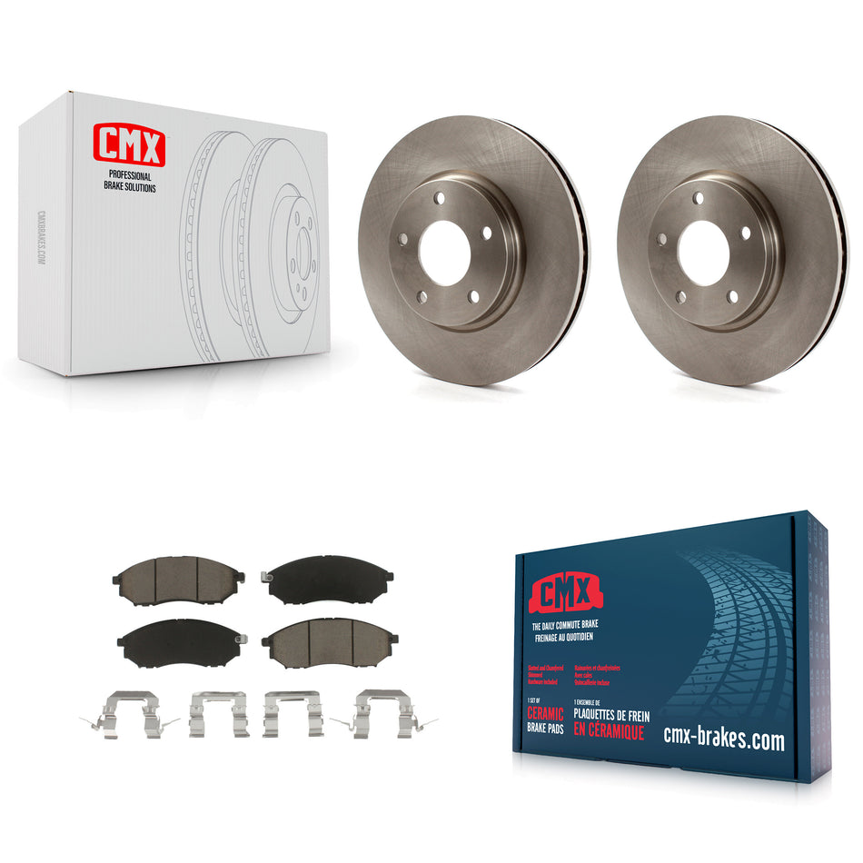 Front Disc Brake Rotors And Ceramic Pads Kit For INFINITI Q45 M45 K8C-100465