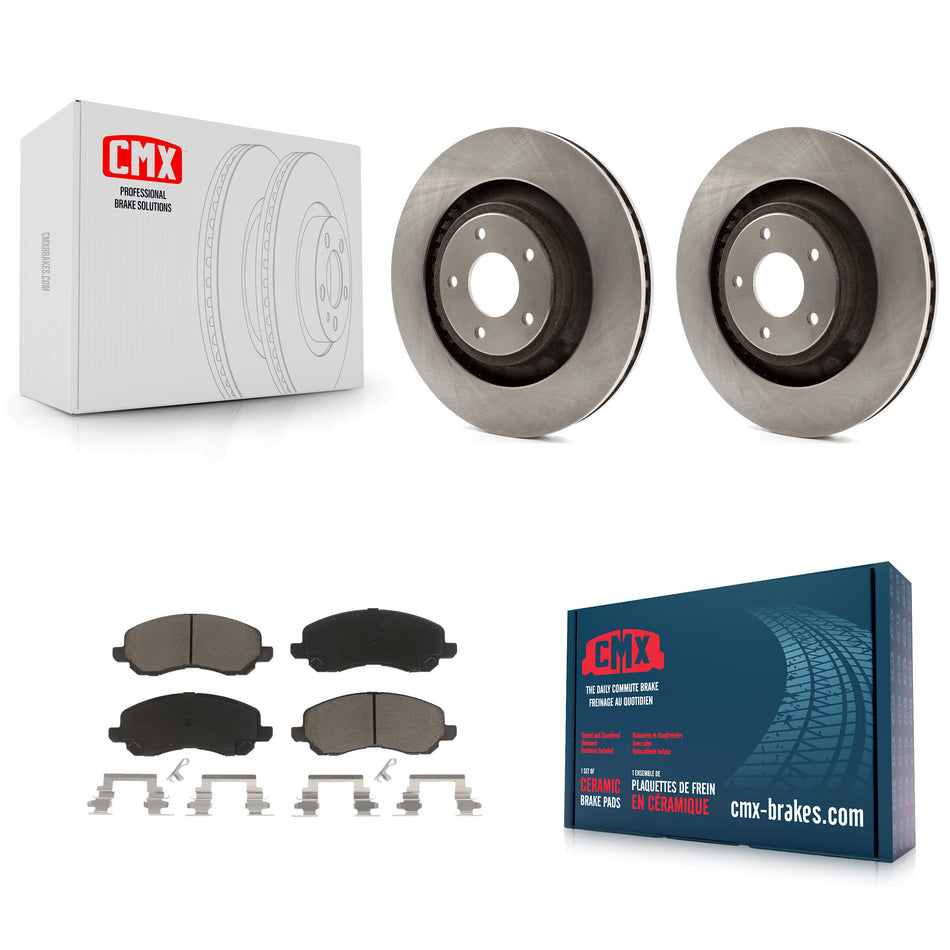Front Disc Brake Rotors And Ceramic Pads Kit For 2012-2012 Chrysler 200 Dodge Avenger With 340mm Diameter Rotor K8C-100470