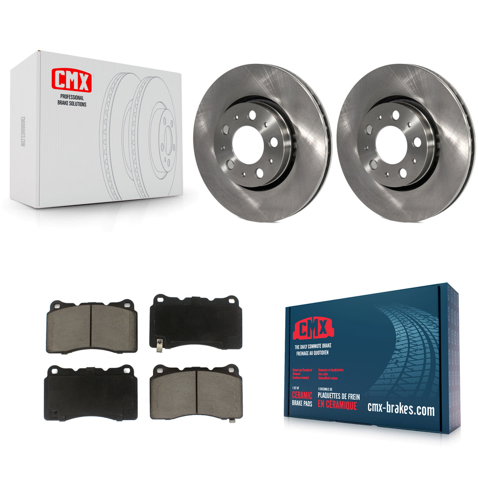 Front Disc Brake Rotors And Ceramic Pads Kit For 2005-2007 Volvo V70 R With 286mm Diameter Rotor K8C-100481