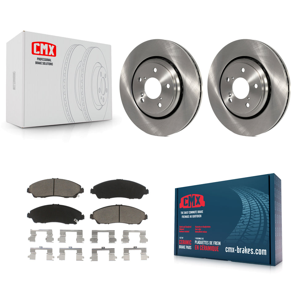 Front Disc Brake Rotors And Ceramic Pads Kit For Honda Pilot Acura MDX Ridgeline K8C-100496