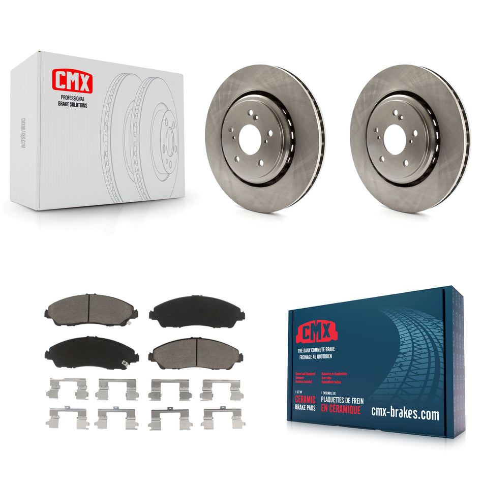 Front Disc Brake Rotors And Ceramic Pads Kit For 2014-2016 Acura MDX K8C-100497