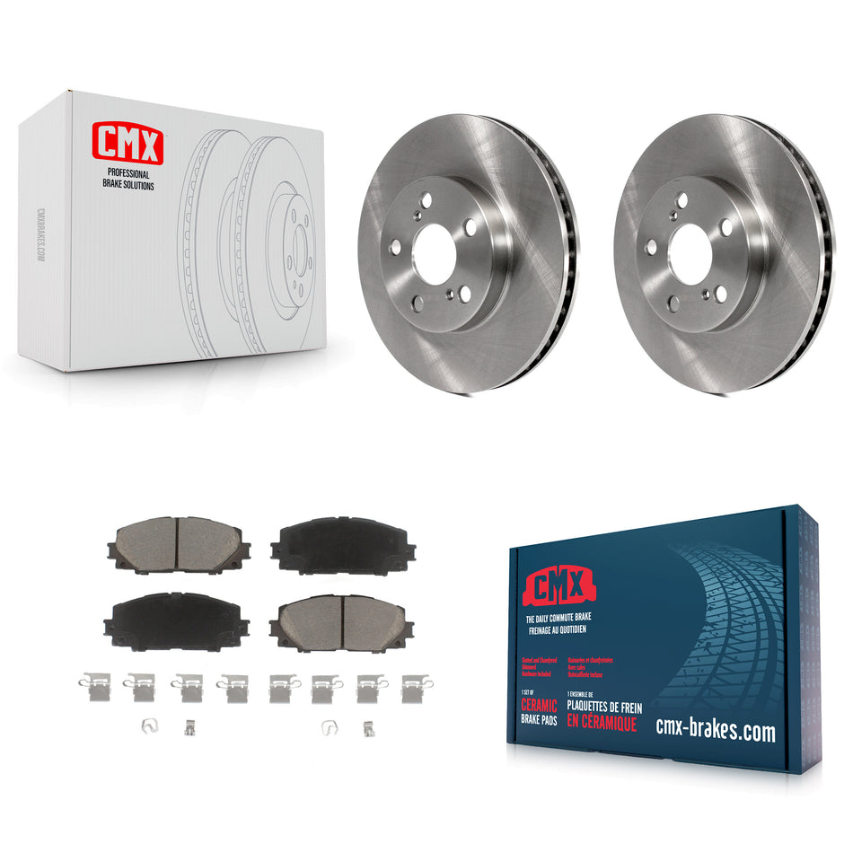 Front Disc Brake Rotors And Ceramic Pads Kit For Toyota Prius Lexus CT200h Plug-In K8C-100500
