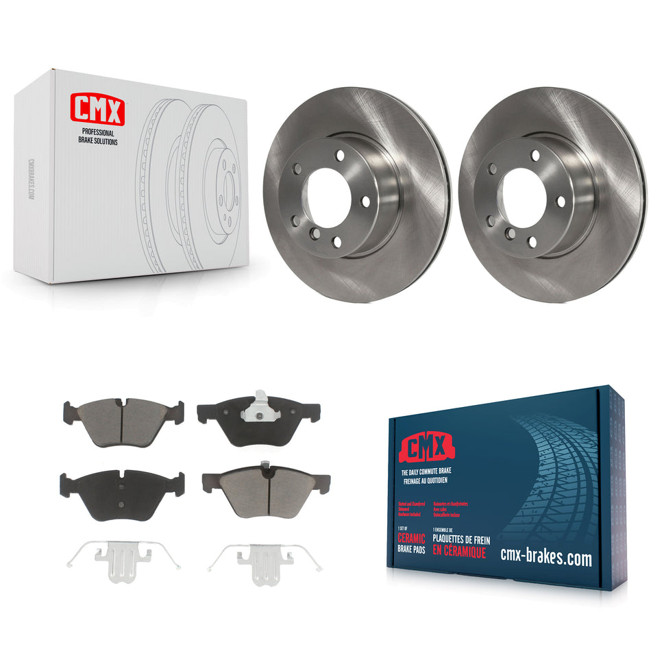 Front Disc Brake Rotors And Ceramic Pads Kit For BMW 528i 525i K8C-100501