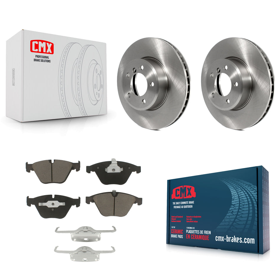 Front Disc Brake Rotors And Ceramic Pads Kit For BMW 530i 528i 525i 530xi 535xi xDrive 535i 528xi 525xi K8C-100502