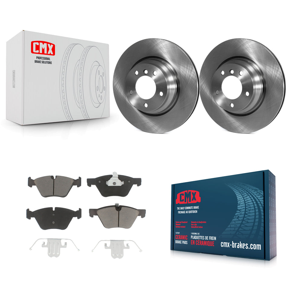 Front Disc Brake Rotors And Ceramic Pads Kit For BMW 330i 330xi X1 K8C-100503