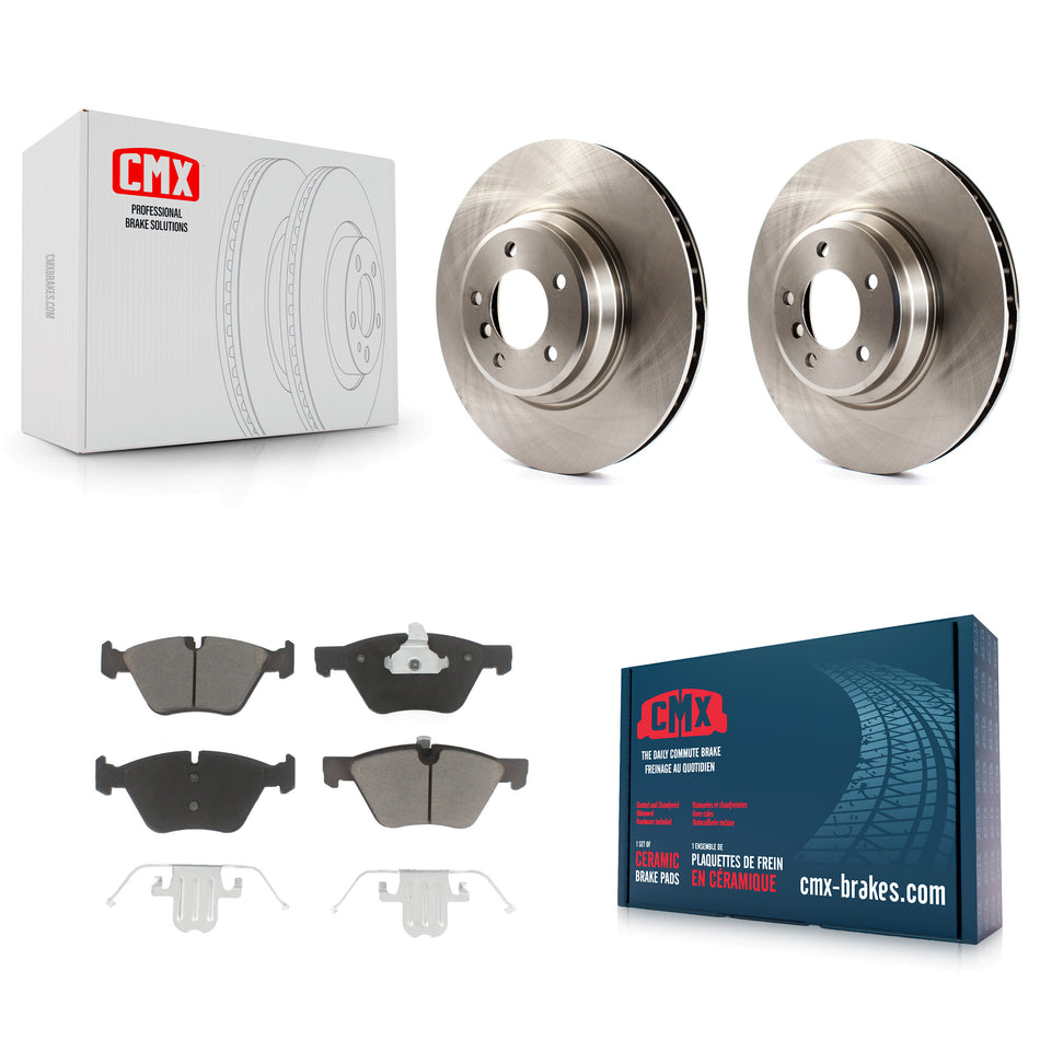Front Disc Brake Rotors And Ceramic Pads Kit For 2007 BMW 335xi K8C-100506