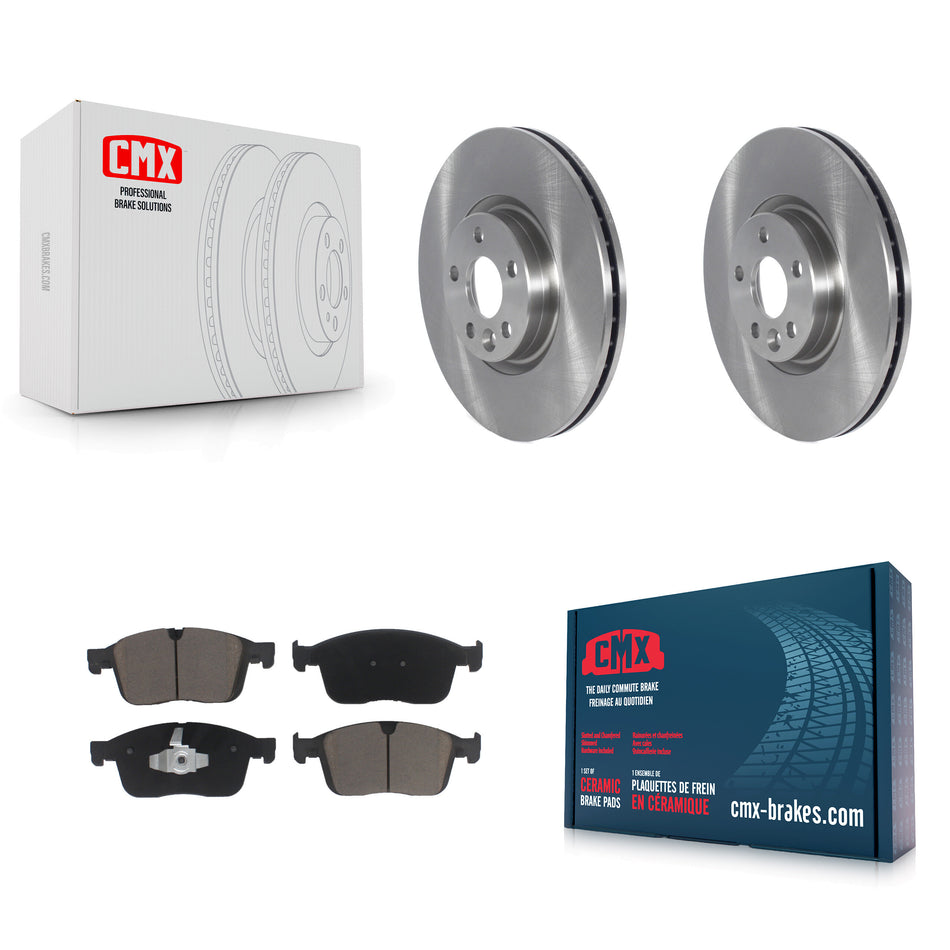 Front Disc Brake Rotors And Ceramic Pads Kit For Volvo XC60 K8C-100528