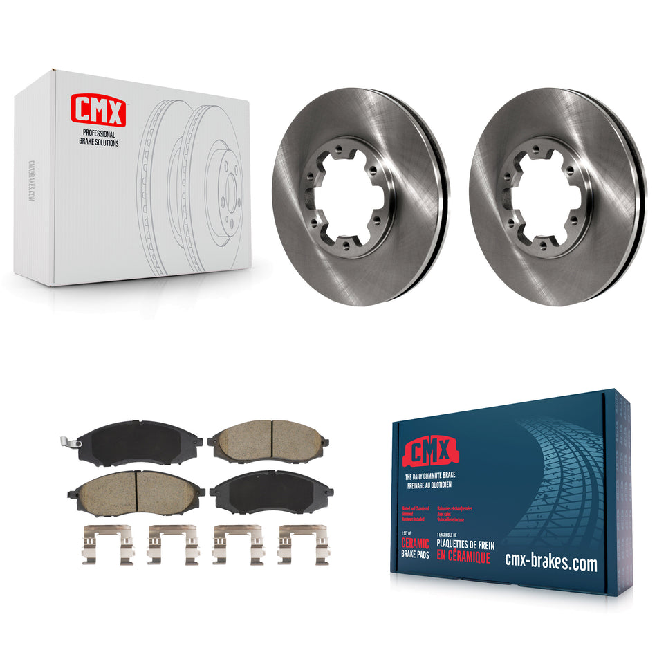 Front Disc Brake Rotors And Ceramic Pads Kit For Nissan Xterra Frontier K8C-100530