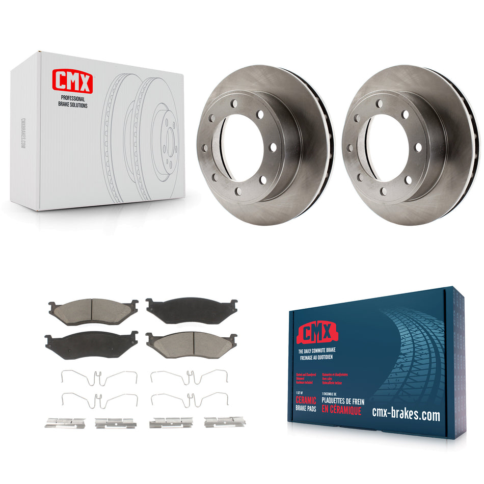 Front Disc Brake Rotors And Ceramic Pads Kit For 1999-1999 Ford F-450 Super Duty F-550 With 13.03" Diameter Rotor To 03/22/99 K8C-100546