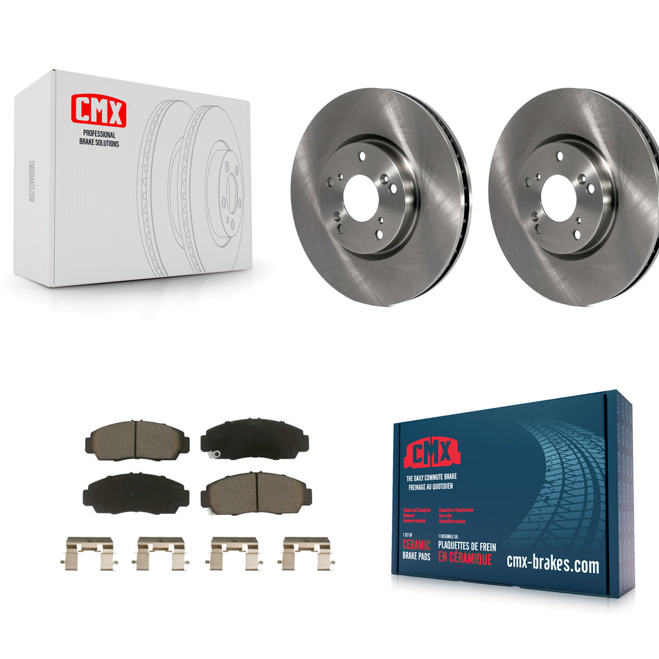 Front Disc Brake Rotors And Ceramic Pads Kit For 2004-2005 Acura TL Automatic transmission K8C-100549