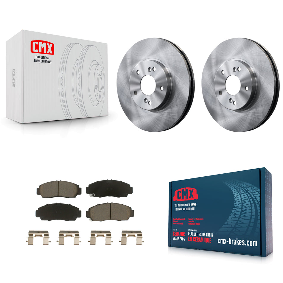 Front Disc Brake Rotors And Ceramic Pads Kit For Honda Accord Acura TL TSX CL K8C-100551