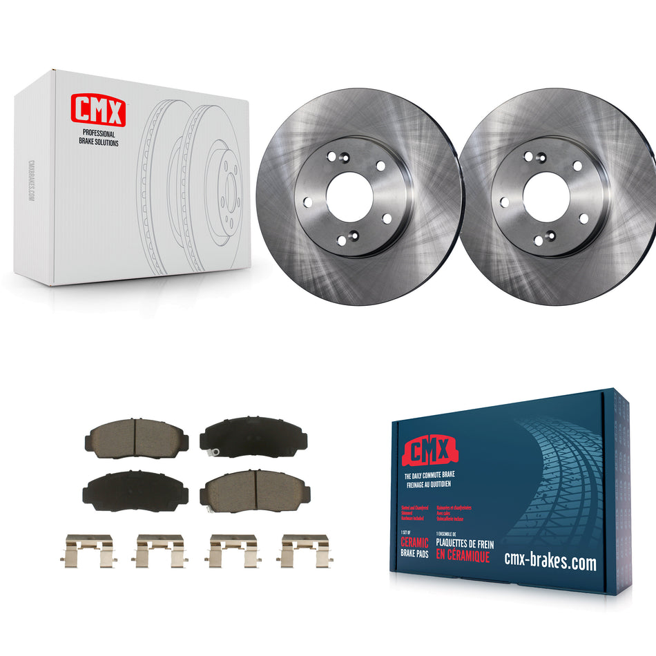 Front Brake Rotor & Ceramic Pad Kit For 2005 Honda Accord With 282mm Diameter K8C-100552