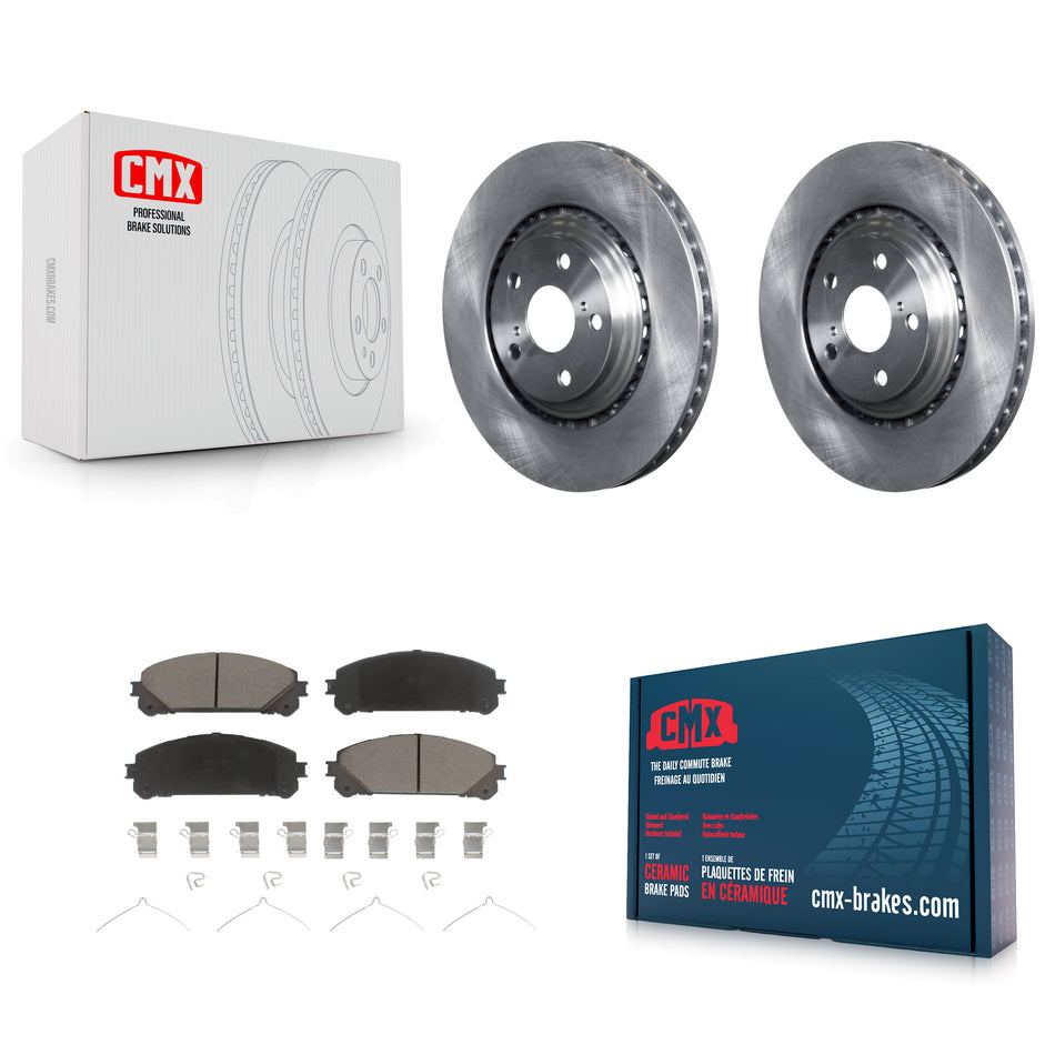 Front Disc Brake Rotors And Ceramic Pads Kit For Toyota Highlander Sienna Lexus RX350 NX200t NX300 RX450h NX300h K8C-100562