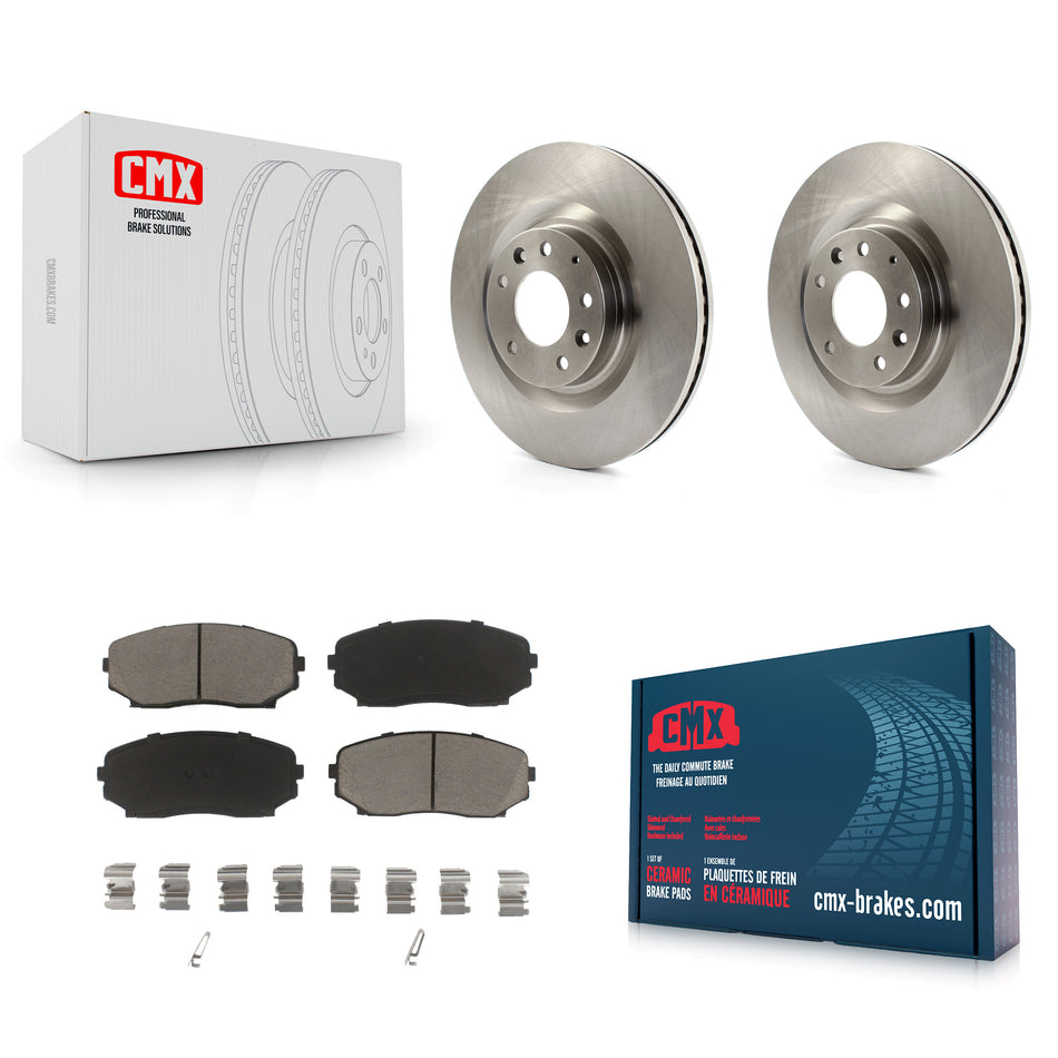 Front Disc Brake Rotors And Ceramic Pads Kit For 2007-2015 Mazda CX-9 K8C-100580