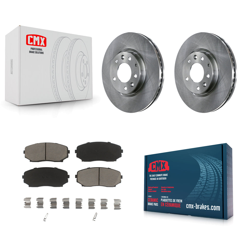 Front Disc Brake Rotors And Ceramic Pads Kit For Ford Edge Mazda CX-7 Lincoln MKX K8C-100582