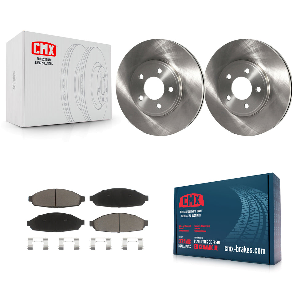 Front Disc Brake Rotors And Ceramic Pads Kit For Ford Crown Victoria Mercury Grand Marquis Lincoln Town Car Marauder K8C-100583