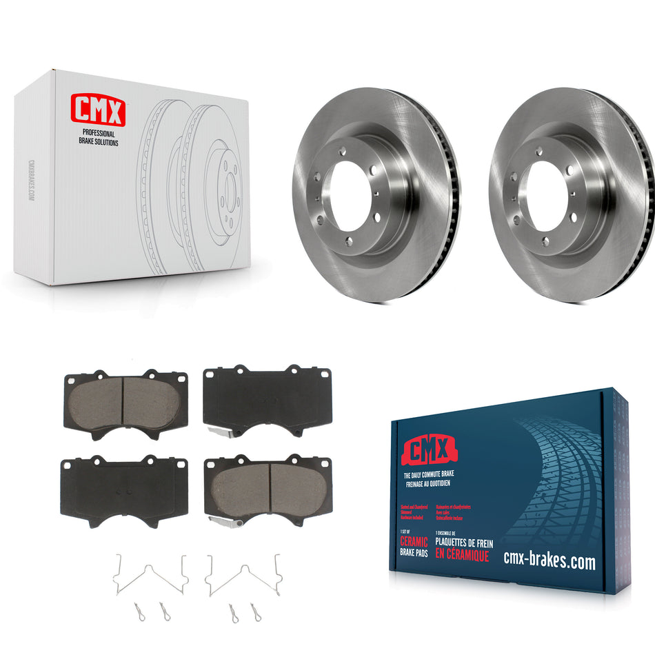 Front Disc Brake Rotors And Ceramic Pads Kit For 2010-2022 Toyota 4Runner Lexus GX460 K8C-100587