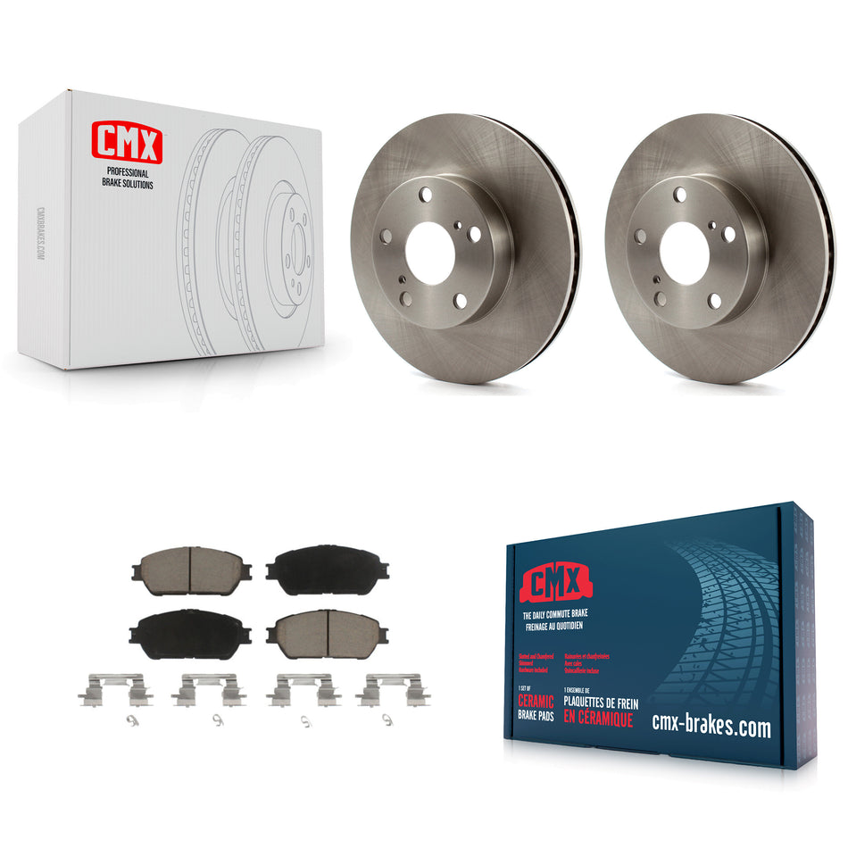 Front Disc Brake Rotors And Ceramic Pads Kit For 2005-2015 Toyota Tacoma With 5 Lug Wheels K8C-100588