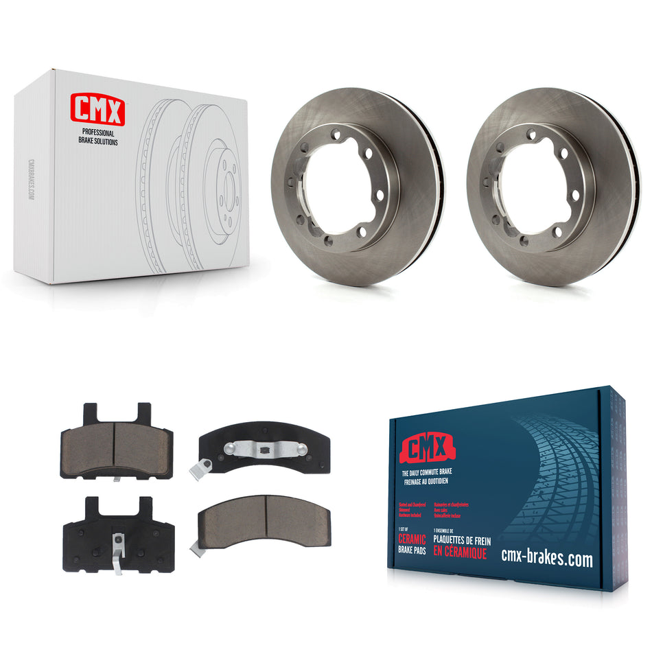 Front Disc Brake Rotors And Ceramic Pads Kit For Dodge Ram 2500 K3500 3500 Chevrolet GMC K8C-100591