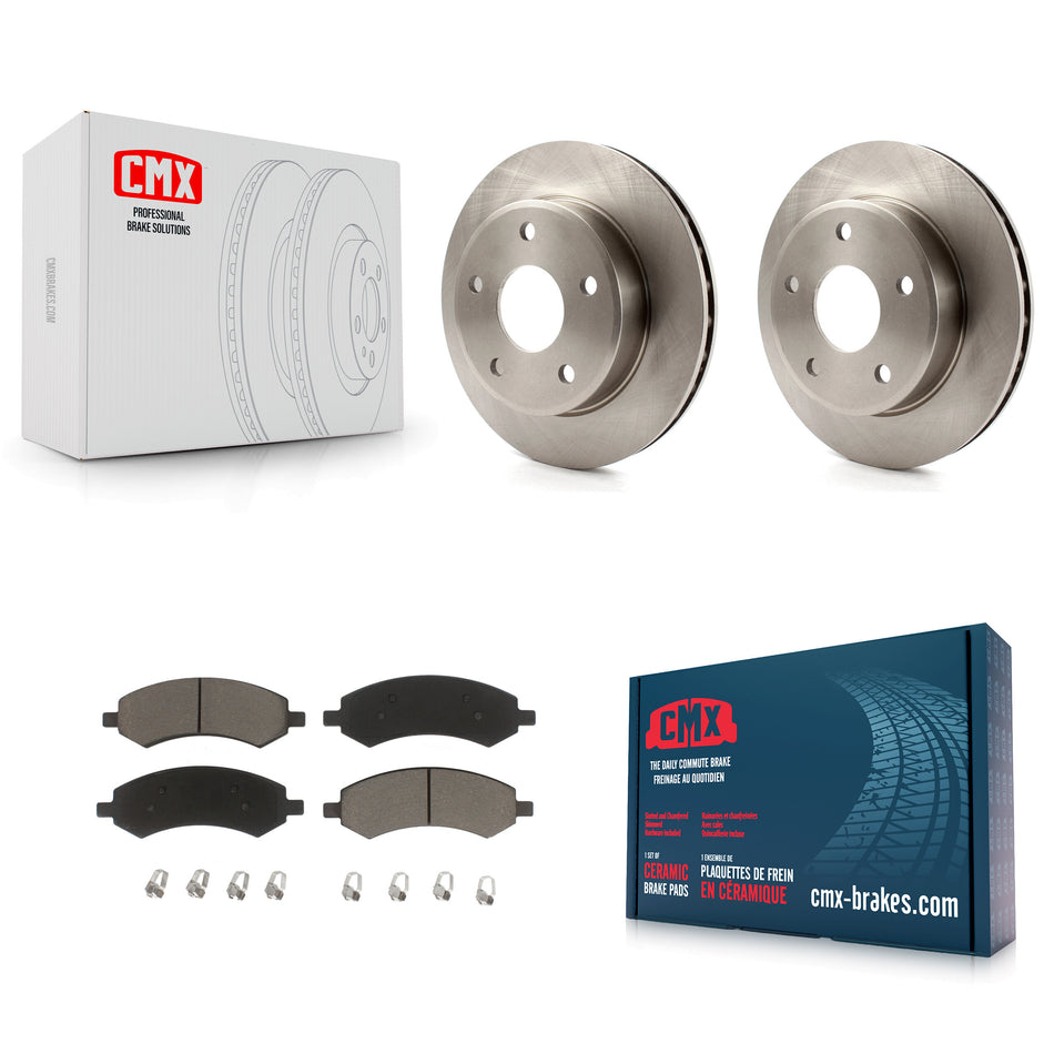 Front Disc Brake Rotors And Ceramic Pads Kit For Dakota Dodge Mitsubishi Raider Ram K8C-100605