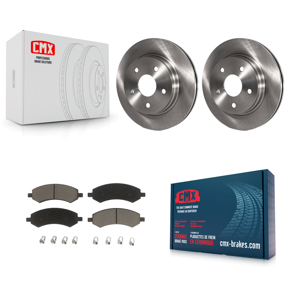Front Disc Brake Rotors And Ceramic Pads Kit For Ram 1500 Dodge Classic Durango Chrysler Aspen K8C-100606