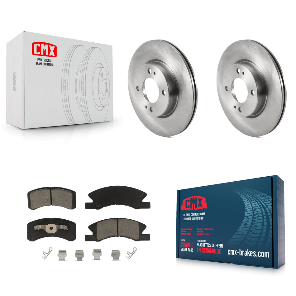 Front Disc Brake Rotors And Ceramic Pads Kit For 2017-2022 Mitsubishi Mirage G4 K8C-100617