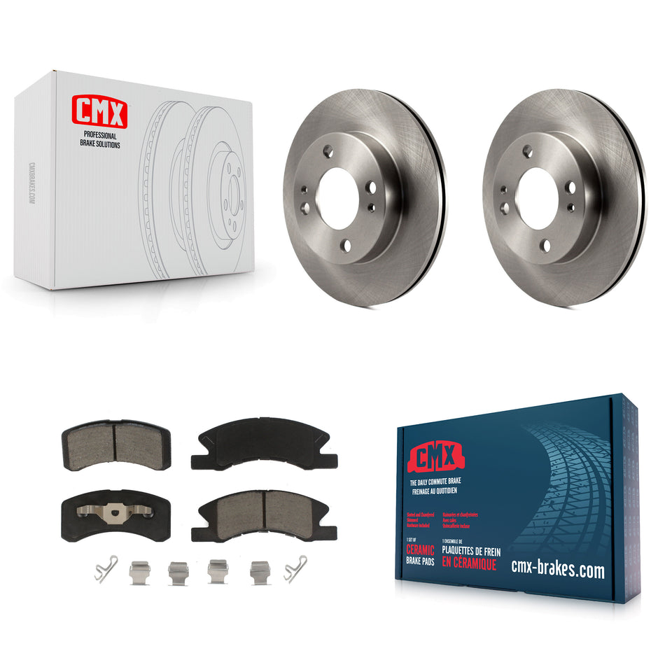 Front Disc Brake Rotors And Ceramic Pads Kit For 2014-2015 Mitsubishi Mirage K8C-100618
