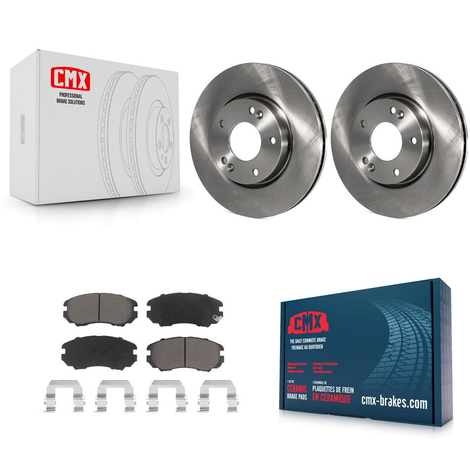 Front Disc Brake Rotors And Ceramic Pads Kit For Hyundai Kia Sonata Soul Sportage Tucson Optima Tiburon Magentis K8C-100621