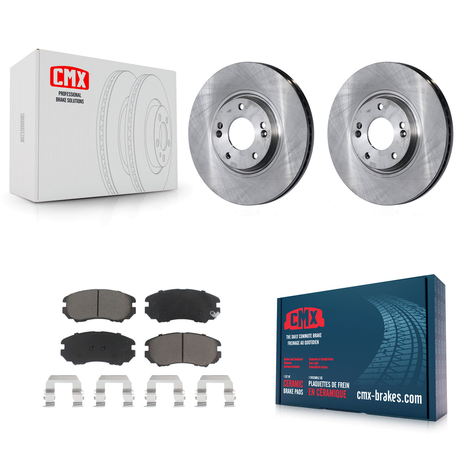 Front Disc Brake Rotors And Ceramic Pads Kit For Hyundai Azera Kia Amanti K8C-100622
