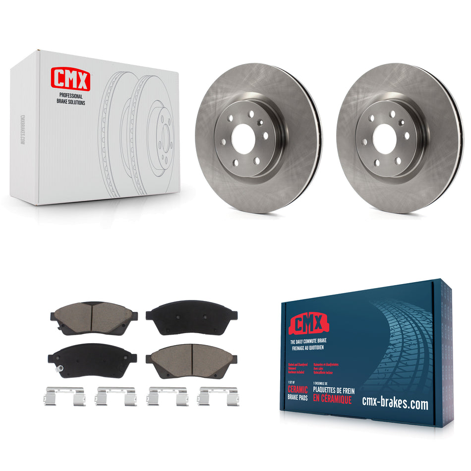 Front Disc Brake Rotors And Ceramic Pads Kit For Cadillac SRX Saab 9-4X K8C-100626