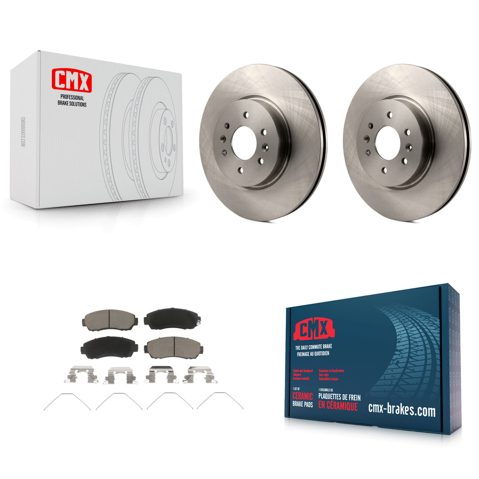 Front Disc Brake Rotors And Ceramic Pads Kit For 2011-2014 Honda Odyssey K8C-100630