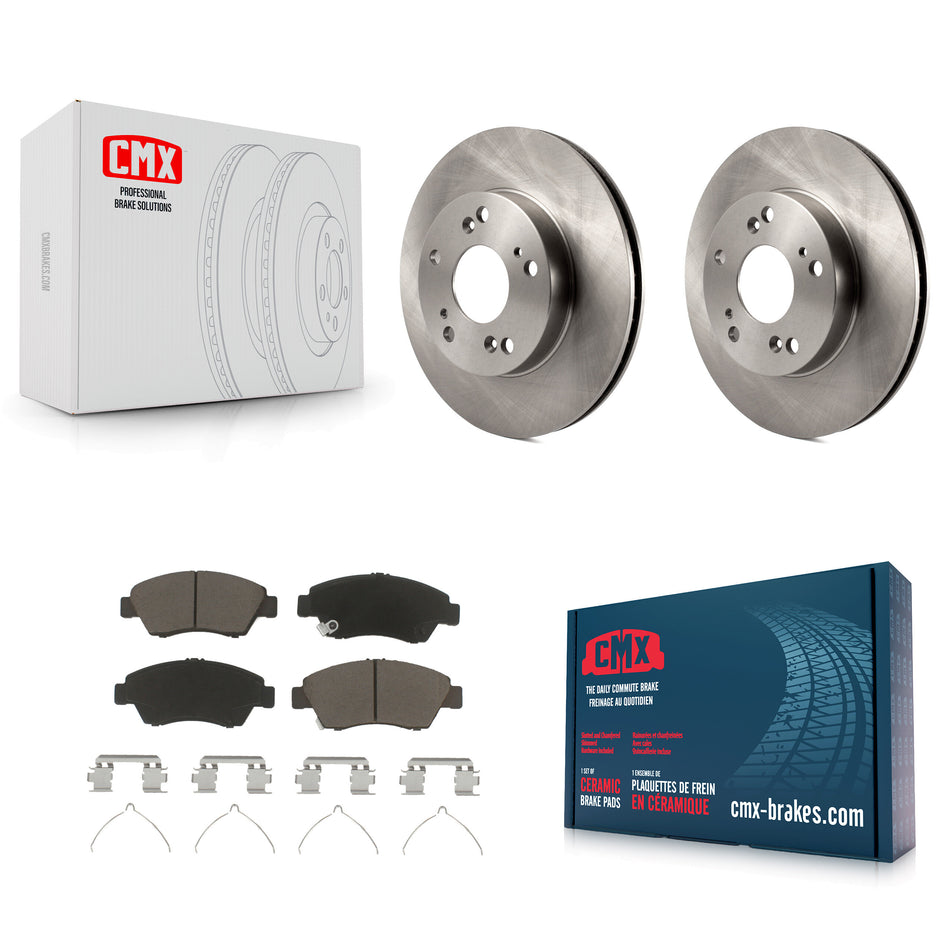 Front Disc Brake Rotors And Ceramic Pads Kit For Honda Civic Acura ILX K8C-100634