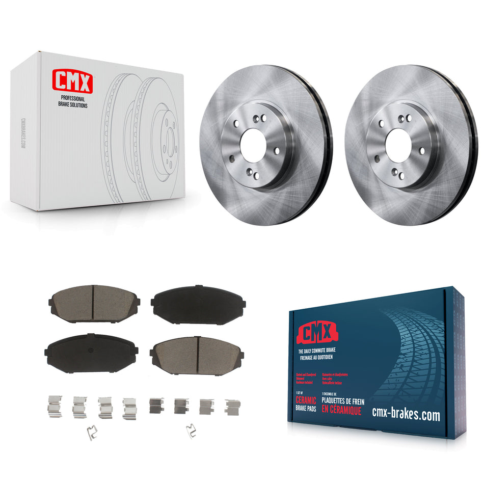 Front Disc Brake Rotors And Ceramic Pads Kit For Honda Odyssey Acura MDX K8C-100643