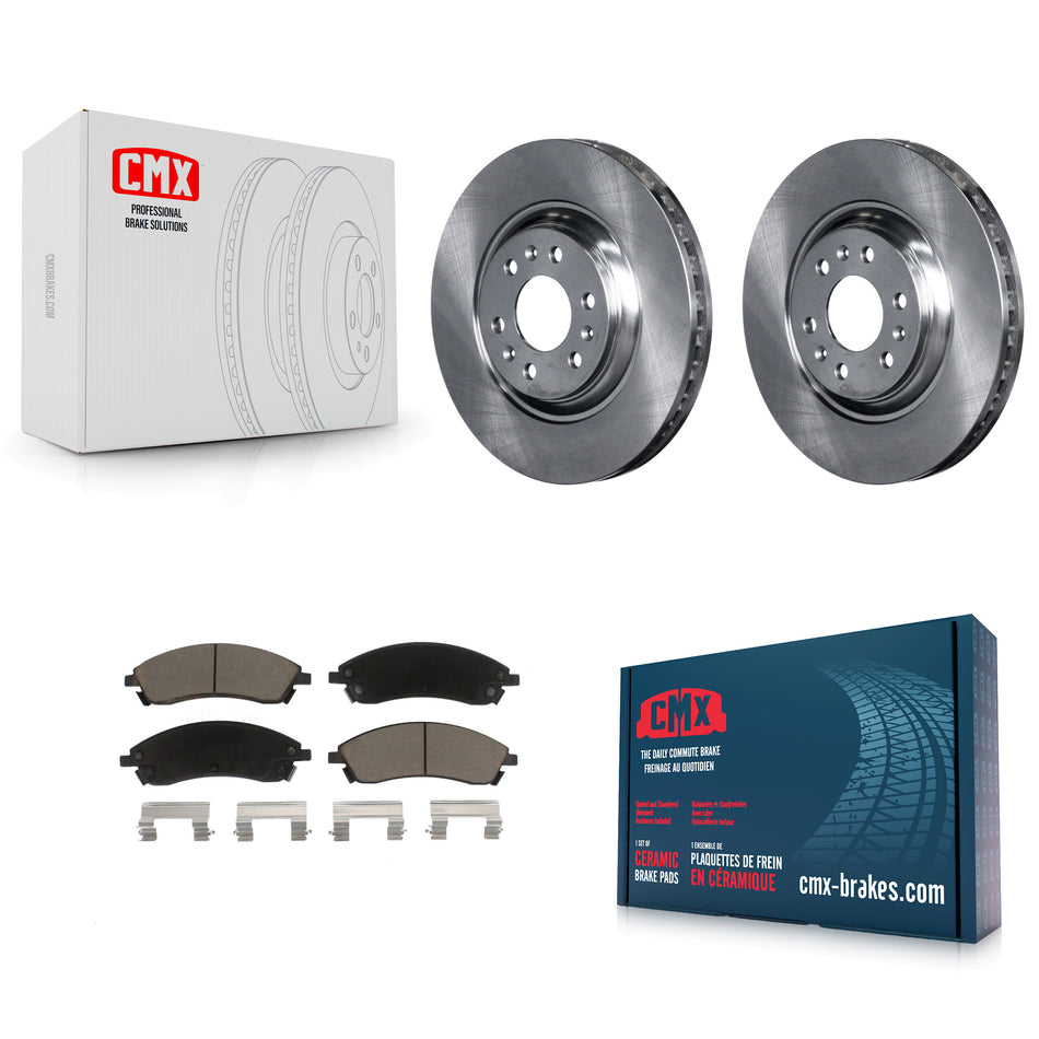 Front Disc Brake Rotors And Ceramic Pads Kit For 2004-2009 Cadillac SRX K8C-100649