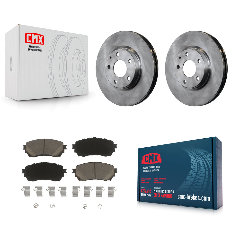 Front Disc Brake Rotors And Ceramic Pads Kit For Mazda 6 K8C-100661