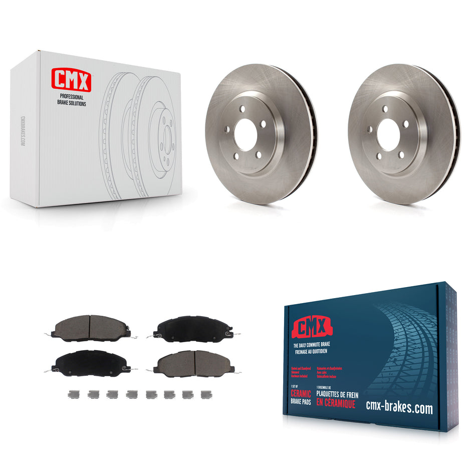 Front Disc Brake Rotors And Ceramic Pads Kit For Ford Mustang K8C-100671