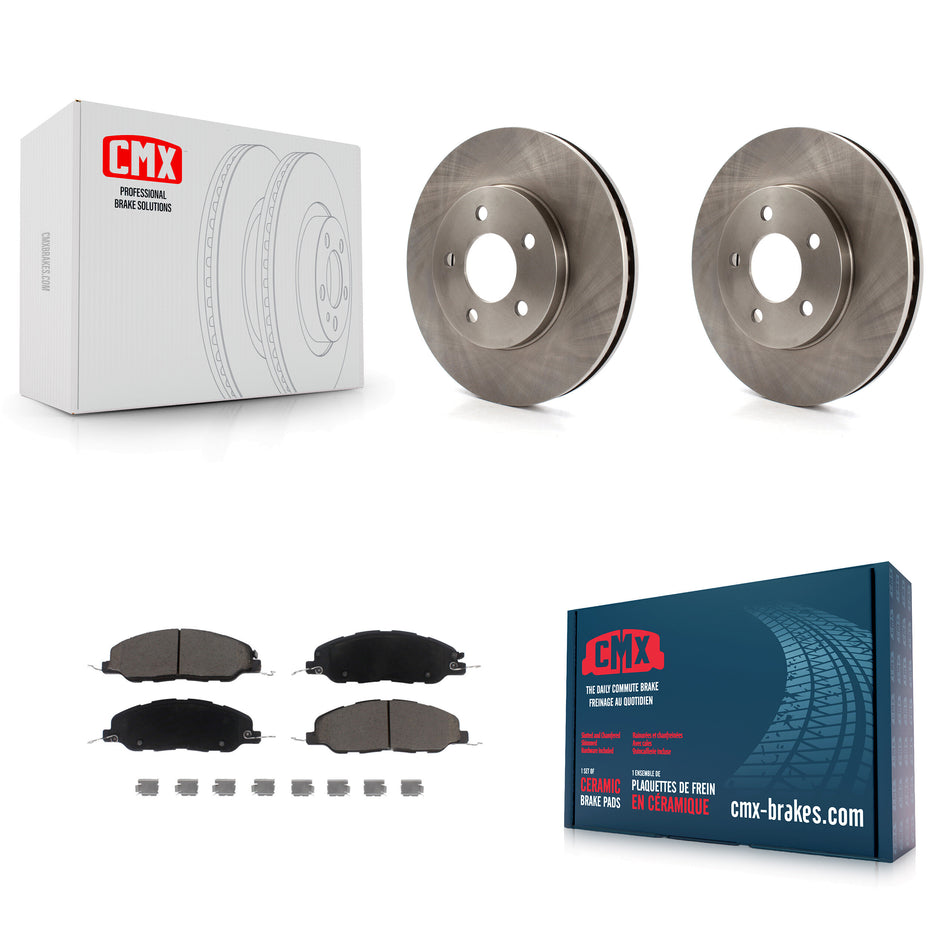 Front Disc Brake Rotors And Ceramic Pads Kit For 2005-2010 Ford Mustang Base K8C-100672