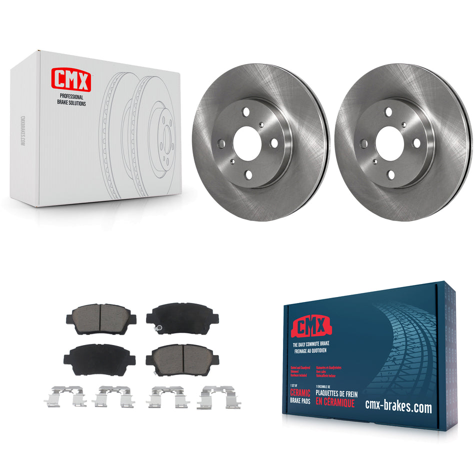 Front Disc Brake Rotors And Ceramic Pads Kit For 2004-2006 Scion xB xA K8C-100678