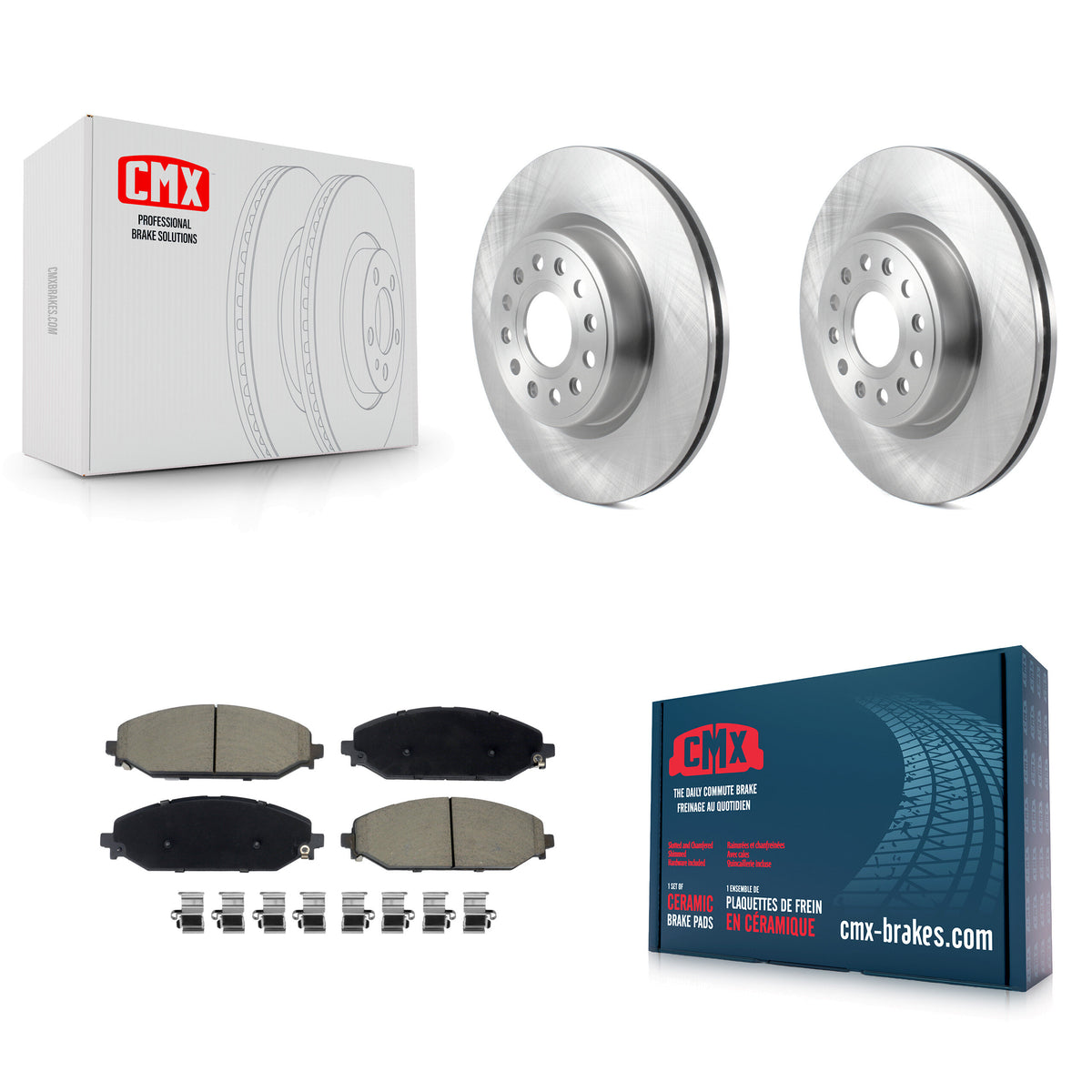 Front Disc Brake Rotors And Ceramic Pads Kit For Ram 1500 K8C-100699